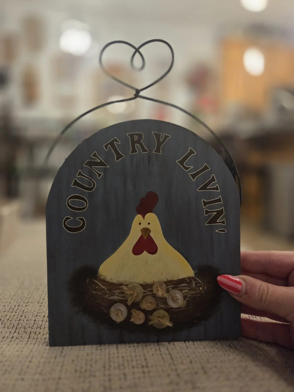 Country Livin' Yellow Chicken Wall Decor